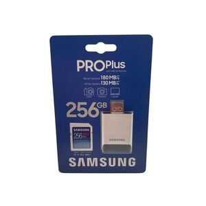 Samsung PRO Plus 256 GB Micro SD SDXC MicroSDXC C10 UHS-I U3‎ V30 180MB/s Reader
